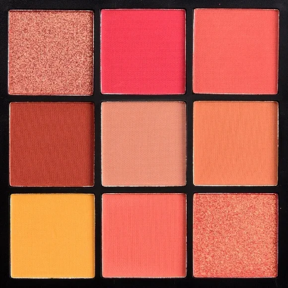 Huda Beauty Coral Obsessions Eyeshadow Palette 9 Matte, Shimmer, Metallic Shades - Picture 5 of 6